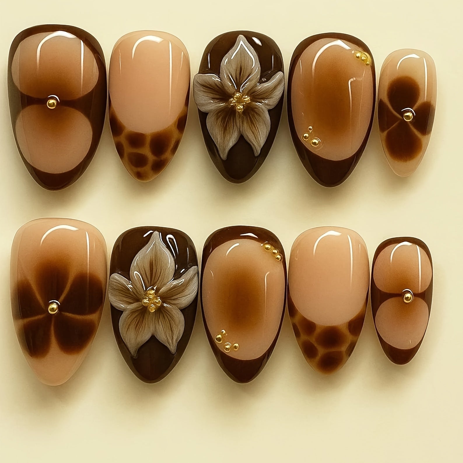 Short Almond Shaped 3D Marble